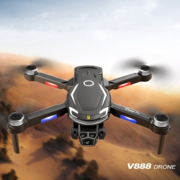 New Arrived V888 UAV Aerial Photography HD Remote Control Aircraft Three Cameras HD FPV Long Endurance Drushless Aircraft