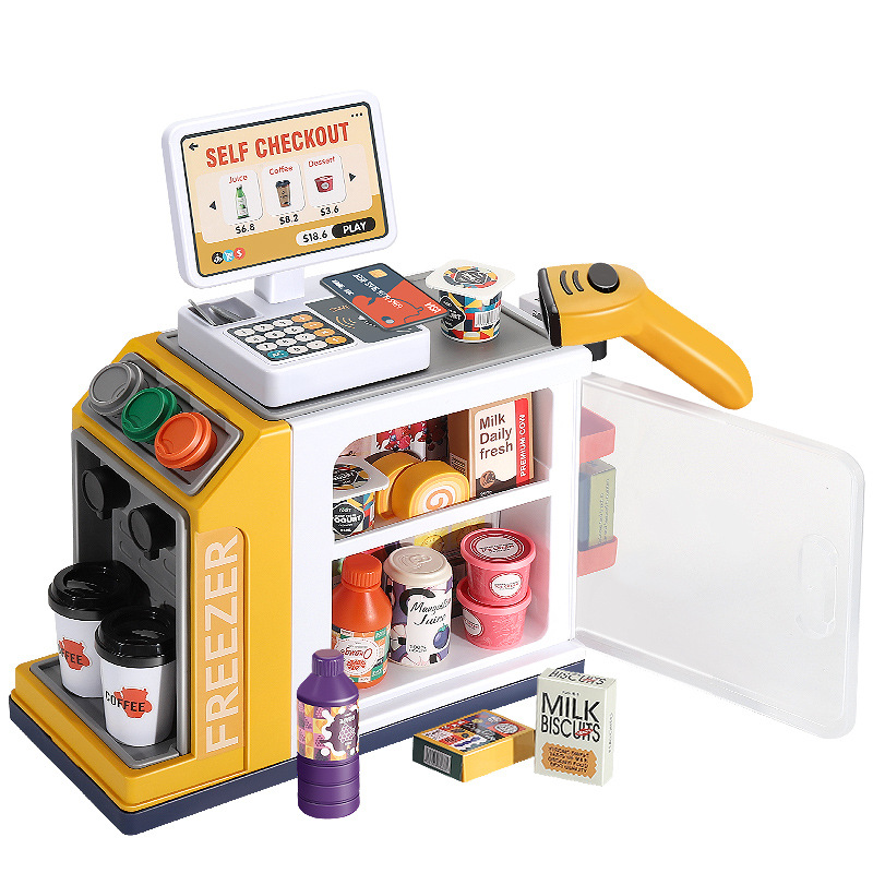 Children's supermarket coffee cash register toy set simulation can be water